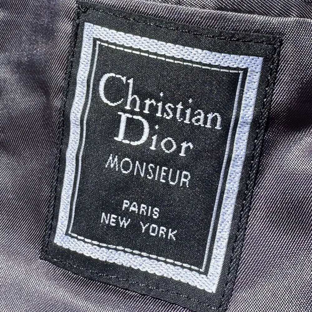 Christian Dior Monsieur Mens Grey Pinstripe Wool Blazer Sport Coat 41r USA VTG